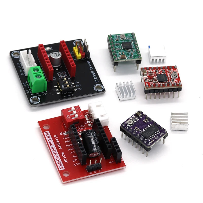 3D Printer Parts A4988 DRV8825 Stepper Motor Driver With Heat sink For SKR V1.3 1.4 GTR V1.0 RAMPS 1.4 1.6 MKS GEN V1.4 board
