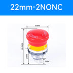 16mm 22mm Ultra Thin Plastic emergency stop button mushroom emergency switch self-locking stop charging pile power outage on off