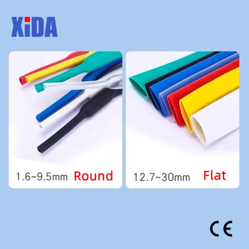 1M Clear4.8/6.4/7.9/9.5/12.7/15mm Dual Wall Heat Shrink Tube Thick Glue 3:1 Ratio Shrinkable Tubing Adhesive Lined Wrap Wire Kit