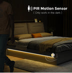 2m 5m 10m Smart PIR Motion Sensor Switch 24V COB LED Strip Light Neon Silicone Gel Tape Auto ON/OFF For Stair,Wardrobe Decor