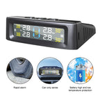 Temperature Warning Fuel Save Tire Pressure Monitoring System Solar TPMS With 4 External Sensors Car Tyre Pressure Monitor