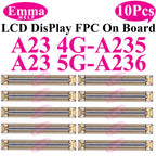10pcs Original Screen Connector For Samsung A52S A53 A72 A33 A32 A23 A22 A13 A12S A03s A02s A42 LCD Display FPC On Board 78 Pin