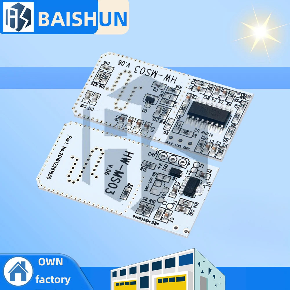 HW-MS03 2.4-5.8GHz Microwave Doppler Radar Motion Sensor - High-Precision Presence Detection Module for Arduino