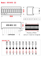 10pcs Multi-Color LED Display Bargraph Light 10 Segments Red Blue Yellow White Green Single Color Battery Level Bar Graph DIY