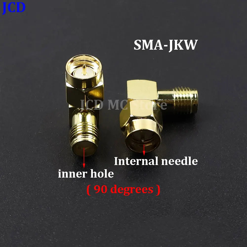 1/3/5piece SMA Male Female RF Straight Connector 90 Degree Right Angle Tee Type 3Way Splitter RPSMA To RP-SMA Male Adapter