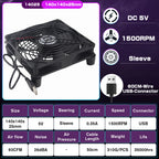 YOUNUON 5V USB Router Fan 80mm/92mm/120mm/140mm/240mm  DIY /TV Box /Desktop Fan  W/Protectiong Net