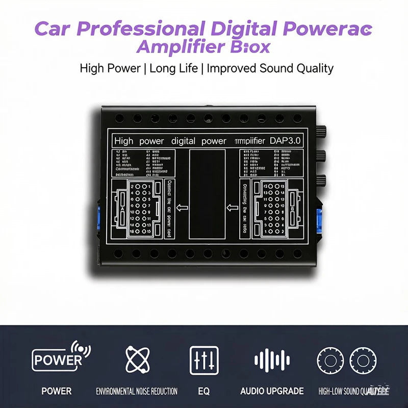 DSP Amplifier DC 12V High-Fidelity Audio Stereo Digital Audio Processor After 4x60w For To Android Navigation Locomotive