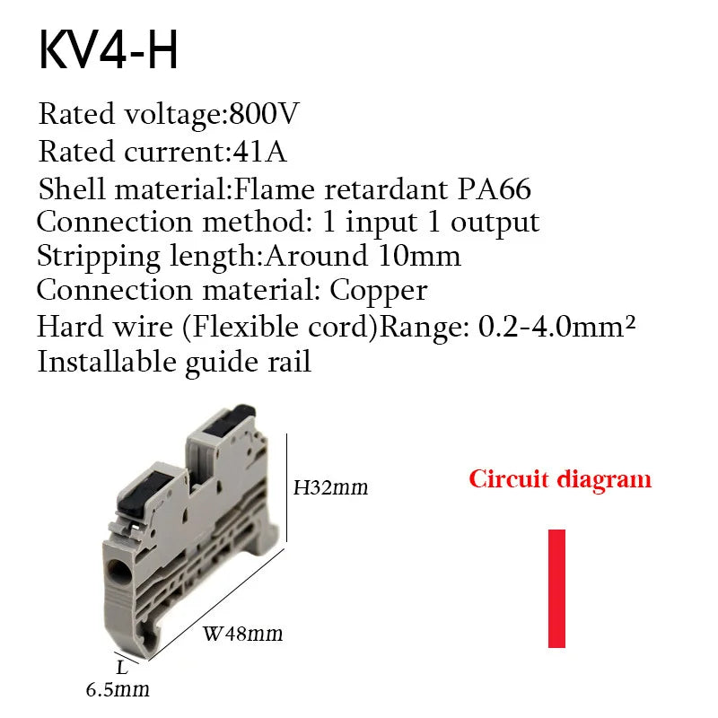 Wire Connectors Rail Type Electrical Quick Terminal Block Direct Insertion Instead Of UK ST PT Docking For Parallel Connection