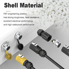EW-LP24 Solderless Power Aviation Connector Waterproof Adapter Screw Lock Charger M24 2 3 4 5 Pin Male Plug Female Socket IP68