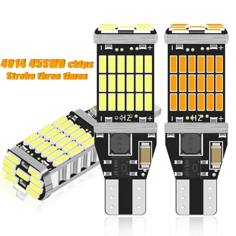 2/6pcs T15 Reverse Light W16W Led Super Bright 10W Canbus Backup Light Car Park Light White Red 12V