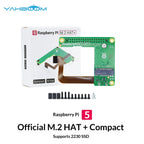 Raspberry Pi 5 Pcie To M.2 Hat+ Compact Expansion Board Ssd Solid State Drive Nvme Pi5