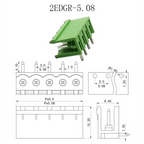 5/10Pairs 2EDG 5.08mm Pitch Screw Terminal Blocks 2/3/4/5/6/7/8/9/10/12 Pin Male Plug Female Socket PCB Connector 5.08 mm