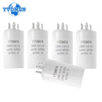 1PCS 450VAC CBB60 Motor Run Capacitors 4pin Dual Insert Starting Capacitor 4UF-60UF for Air Compressor Water Pump 6UF 10UF 50UF