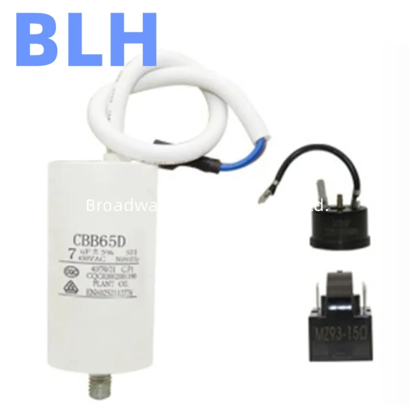 CBB65 refrigerator freezer compressor startup and operation capacitance 450V 450VAC 2UF 2.5UF 3UF 3.5UF 4UF 5UF 6UF 7UF 8UF 12UF