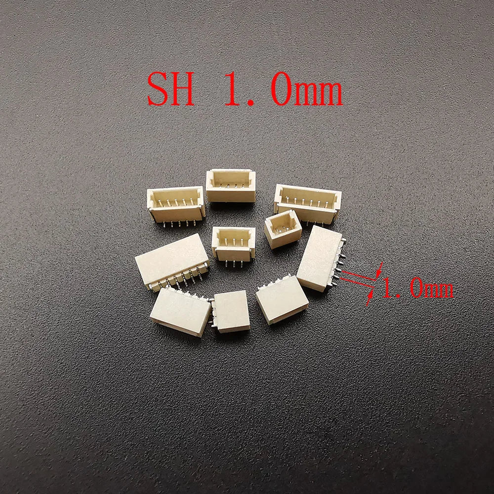 10Pcs XH 2.54 / PH 2.0 / ZH 1.5 / JST 1.25mm /SH 1.0mm Pitch 2/3/4/5/6 Pin Male Plug Housing SMD Connector Horizontal / Vertical