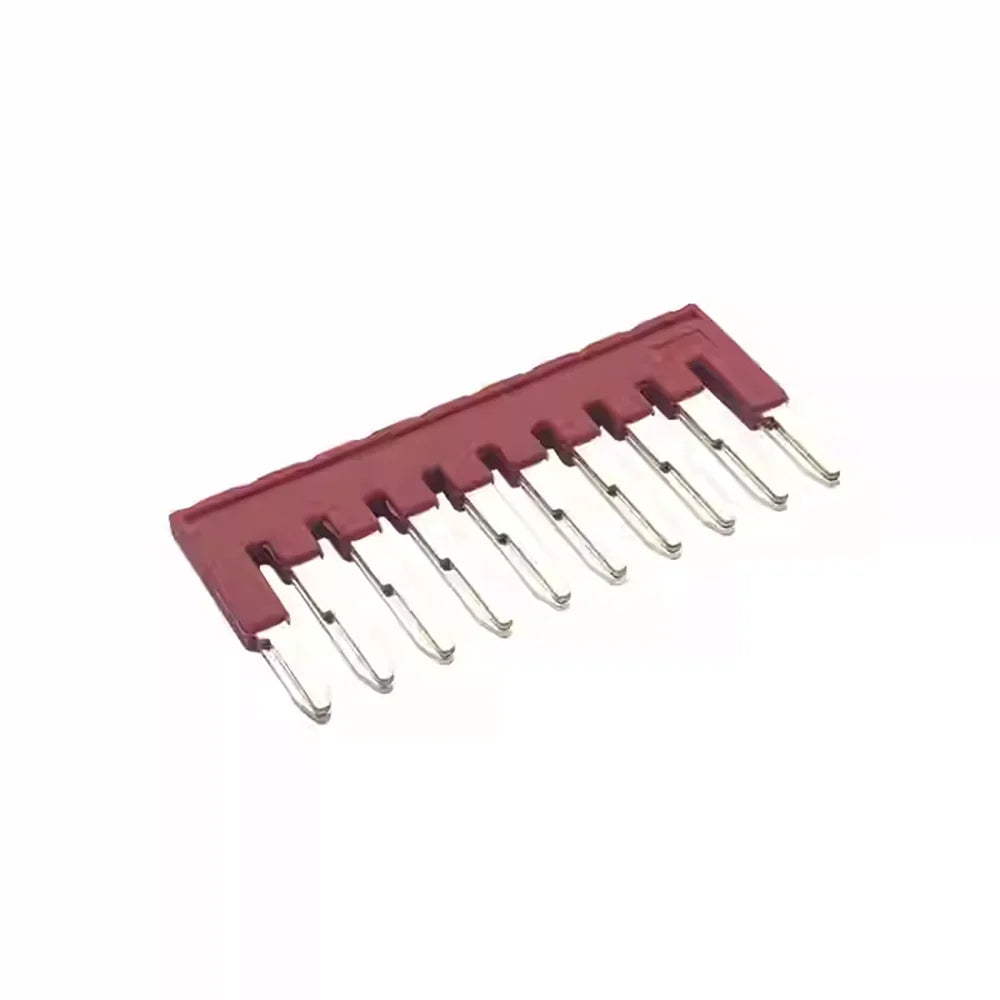 10Pcs/lot PT2.5-TWIN Push-In 3-Conductor Feed-Through Strip Wire Electrical Connector 2.5mm² Din Rail Terminal Block PT2.5-TW