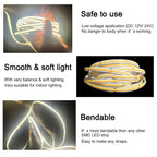 COB LED Strip Lights 320 LEDs/m High Density Flexible Dimmable FCOB Led Tape Colorful Rope Lighting DC12V 24V Red Green Blue