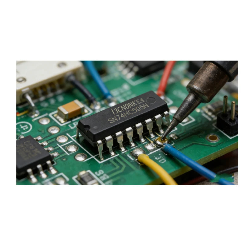 10PCS SN74HC595N 8-bit Serial-in, Serial or Parallel-out Shift Register with Output Latches; 3-state