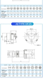 1 Set DF30 Aviation Female Plug & Male Socket GX30  2 3 4 5 6 7 8 10Core14 Pin Circular Flange Electric Wire Connector