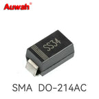 50pcs/lot SS12 SS14 SS16 SS24 SS34 SS36 SS54 SMD Schottky Diode SS120 SR540 SR240 1N5817 1N5819 1N5822 1N5824 SMA SMAF SMB SMC