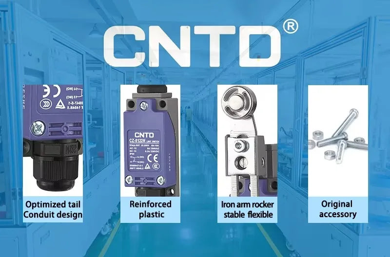 CNTD CZ-8108HN Adjustable Lever Roller Arm Rotary Travel Switch Position Vertical Limit Switch for IP65 Waterproof Switch