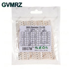 0201 0402 0603 0805 1206 1% 5% SMD Resistor Assorted Kit 1R-1M 10K 100K 1K 100R Resistance Set DIY