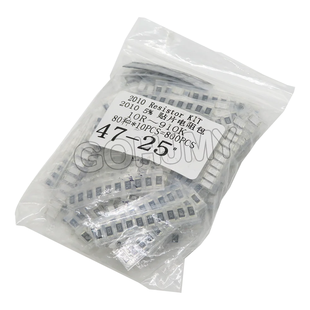 200PCS 660PCS 720PCS 4000PCS 0402 0603 0805 1206 1210 2512 SMD Resistor Kit 10K 100K 1K 1R 100R 220R 1% 5% Assorted Kit