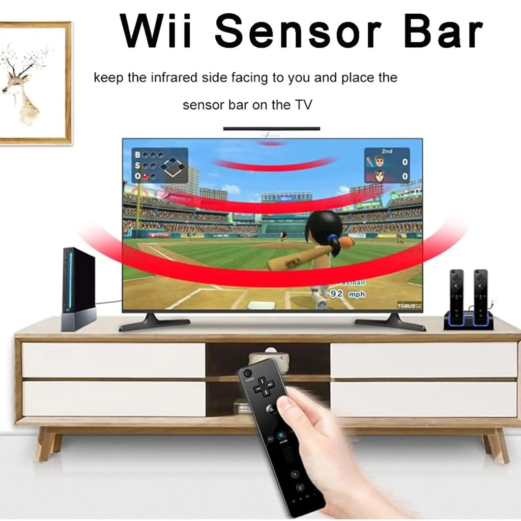 Wired /Wireless Infrared IR Signal Ray Sensor Receiver Bar For Wii Bluetooth Sensor Remote Bar Receiver Holder For Wii