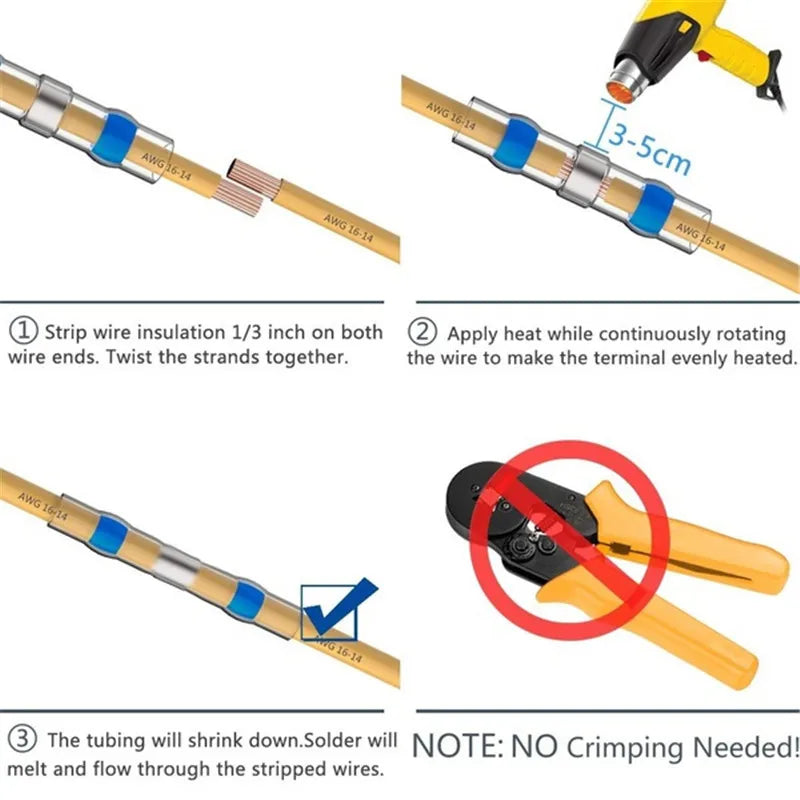 Wire Connector Electrical Connectors Solder Stick Wire Connector Solder Heat Shrink Waterproof Crimp Cable Terminals for Cable