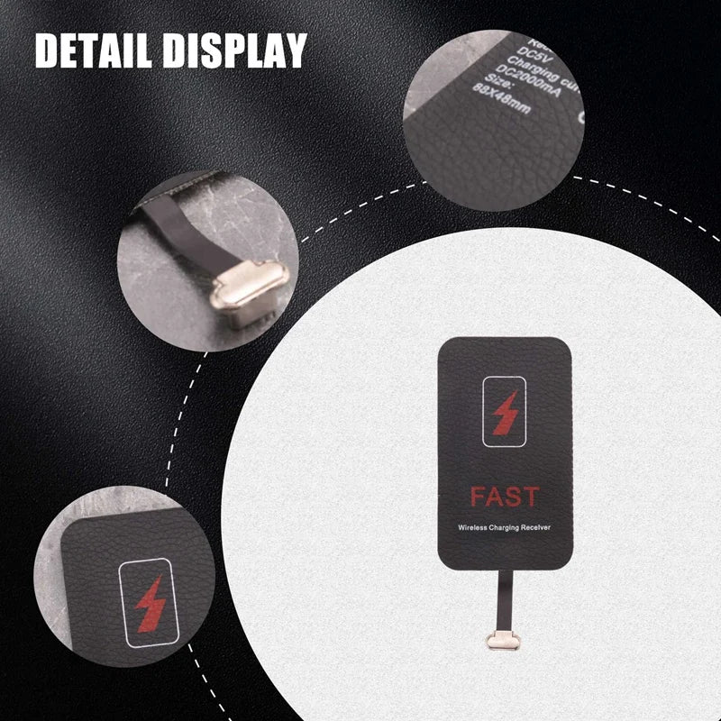 10W Wireless Receiver Suitable for Type-C Mobile Phone Receiver Patch 2A Fast Charge Receiver-DTD2