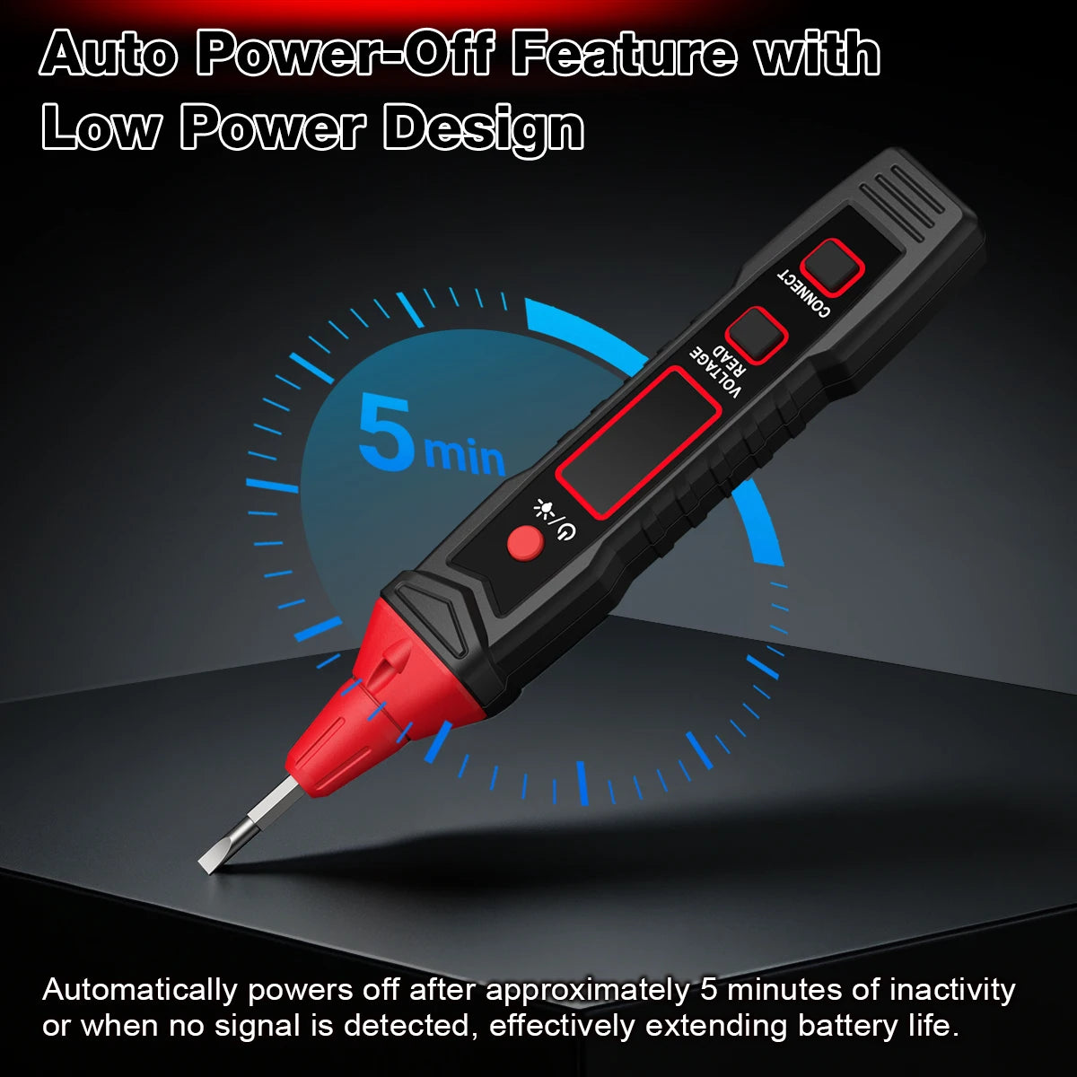 HABOTEST Digital Voltage Tester Pen HT91E+ LCD AC Voltage Detector 12-300V Live Neutral Wire Finder Flashlight  Electrical Tool