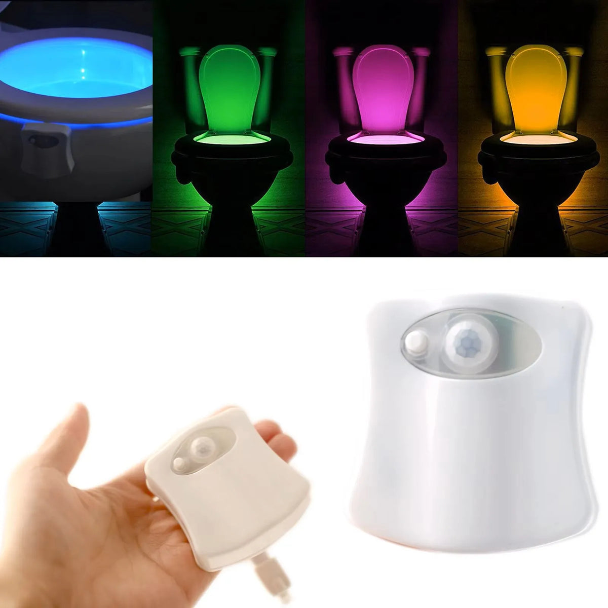 Color Changing Toliet Night Light Motion Sensor Led Motion Activated Washroom UV Slap Activated Butt Smart Night Light