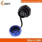 WEiPU SP13 Plastic M13 Waterproof Circular Power Plug Socket Wire Joint Connector 2 3 4 5 7 9Pin for Solar Audio Visual System