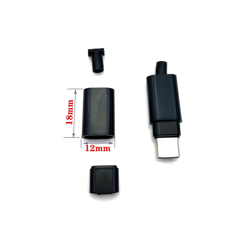 TYPE-C Male Plug Plastic Housing USB-C Plastic Shell C Type Connector Adapter Housing Type-C Charging Plugs Plastic Casing