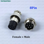 1/2/5Set GX20 Aviation Connector 2 3 4 5 6 7 8 9 10 12Pin Docking Aviation Male Female Plug Socket Waterproof Circular Connector