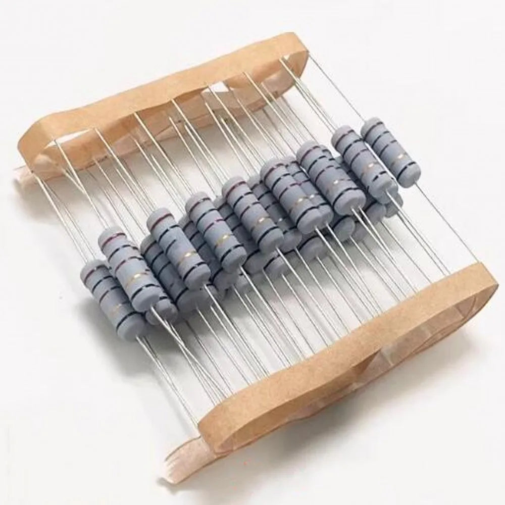 100pcs 1W 5% Wire Wound Resistor Fuse Winding Resistance 0.1R 0.33R 1R 2.2R 3R 4.7R 5.1R 6.8R 10R 22R 68R 100R 200R 510R 0.1 Ohm