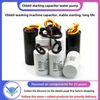 CBB60 Capacitor 450V AC Motor Run Capacitors 3/4/5/6/8/10/12/14/15/16/18/20/30/35/40/50/60/70UF for Washing Machine, Water Pump