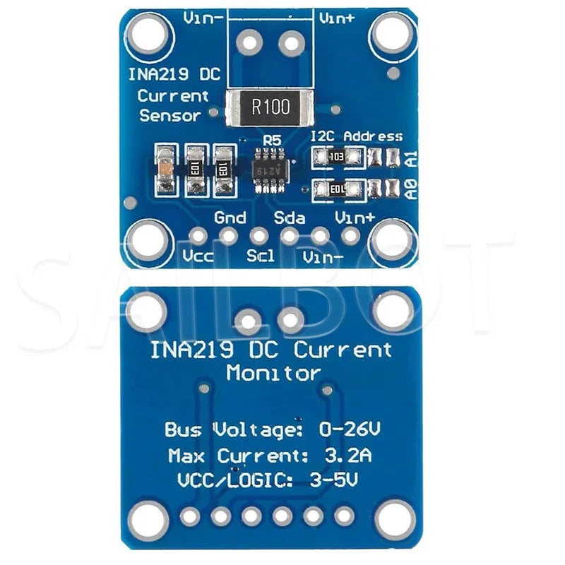 1-10PCS INA219 Module DIY 3V-5V IIC I2C MCU-219 Bidirectional Current Power Supply Monitoring Sensor Module