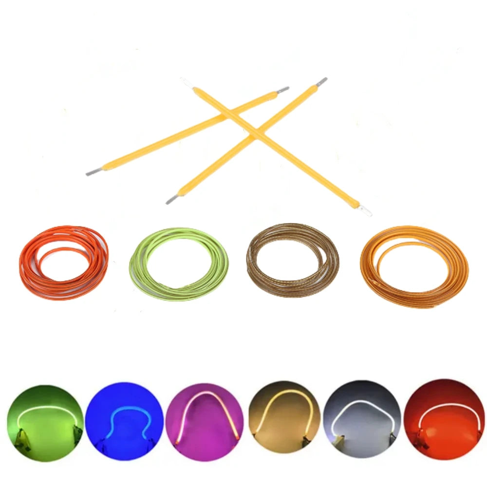 DC 3V COB LED Diode Yellow/Red/Blue/Green/White 60MM 125MM 145MM 185MM 300MM 450MM Edison Bulb Lamp Parts Flexible LED Filament
