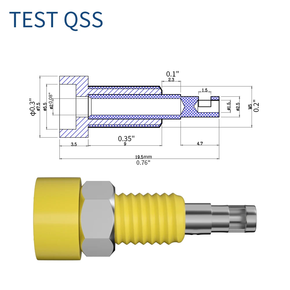 QSS 10PCS 2MM Banana Socket Banana Plug Jack Electrical Connector Terminal Test Hole Electrical Tool