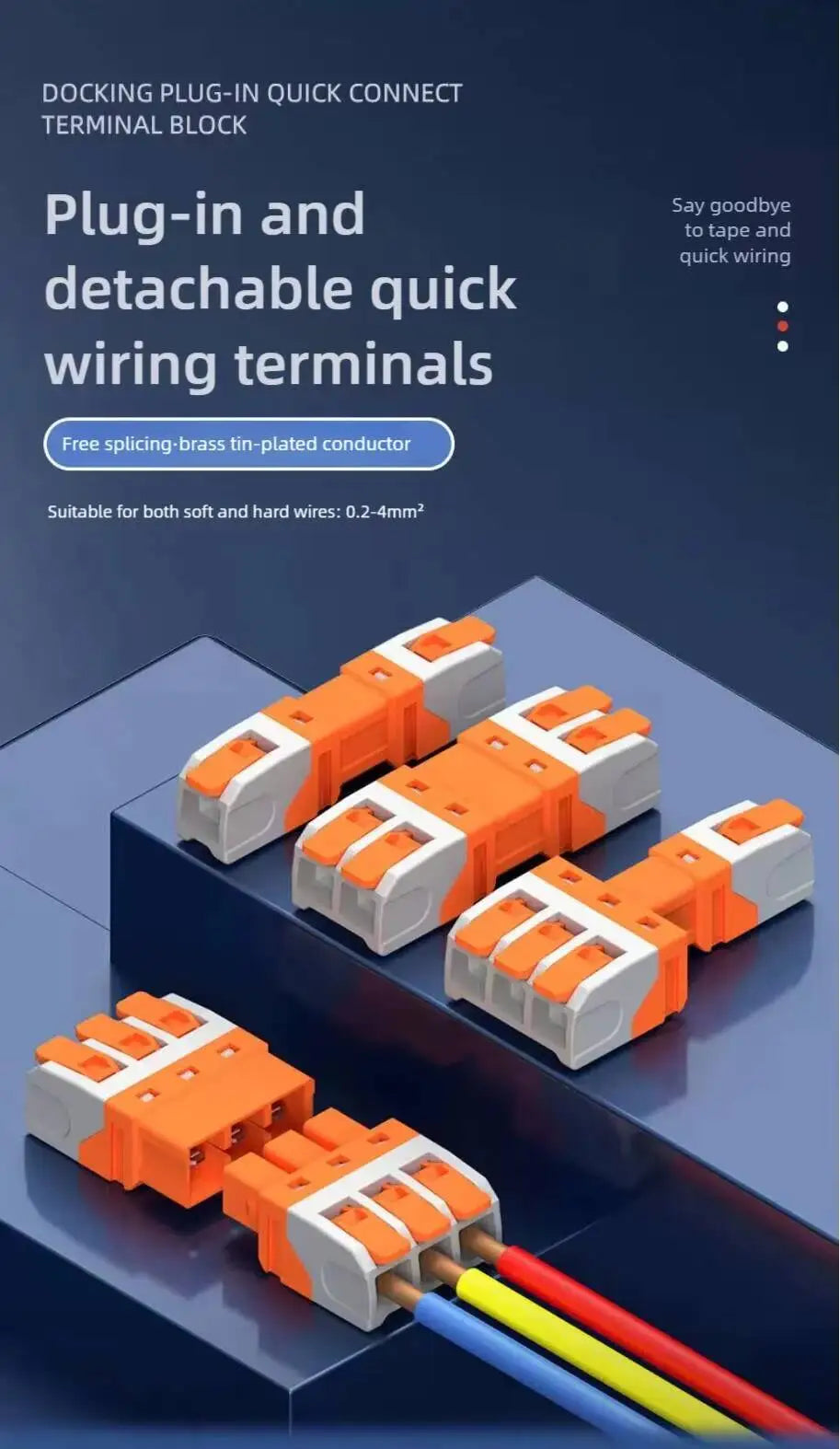 10PCS Electrical Quick Terminal Blocks Lever Universal Compact Cable LED Wire Connectors 1/2/3/4/8/10 Pins Plugable Spliceable