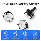 20PCS RS16 RS26 Selectable Band Rotary Channel Selector Switch Single Deck Rotary Switch Band Selector 1P12T 2P6T 3P4T 4P3T 1P5T