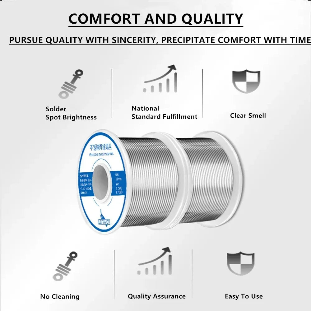 0.8/1.0mm 100g/200/500g Electronic Soldering Tin Wire Tin Melt Rosin Core Solder Soldering Wire Roll FLUX2.0% Low Temperature