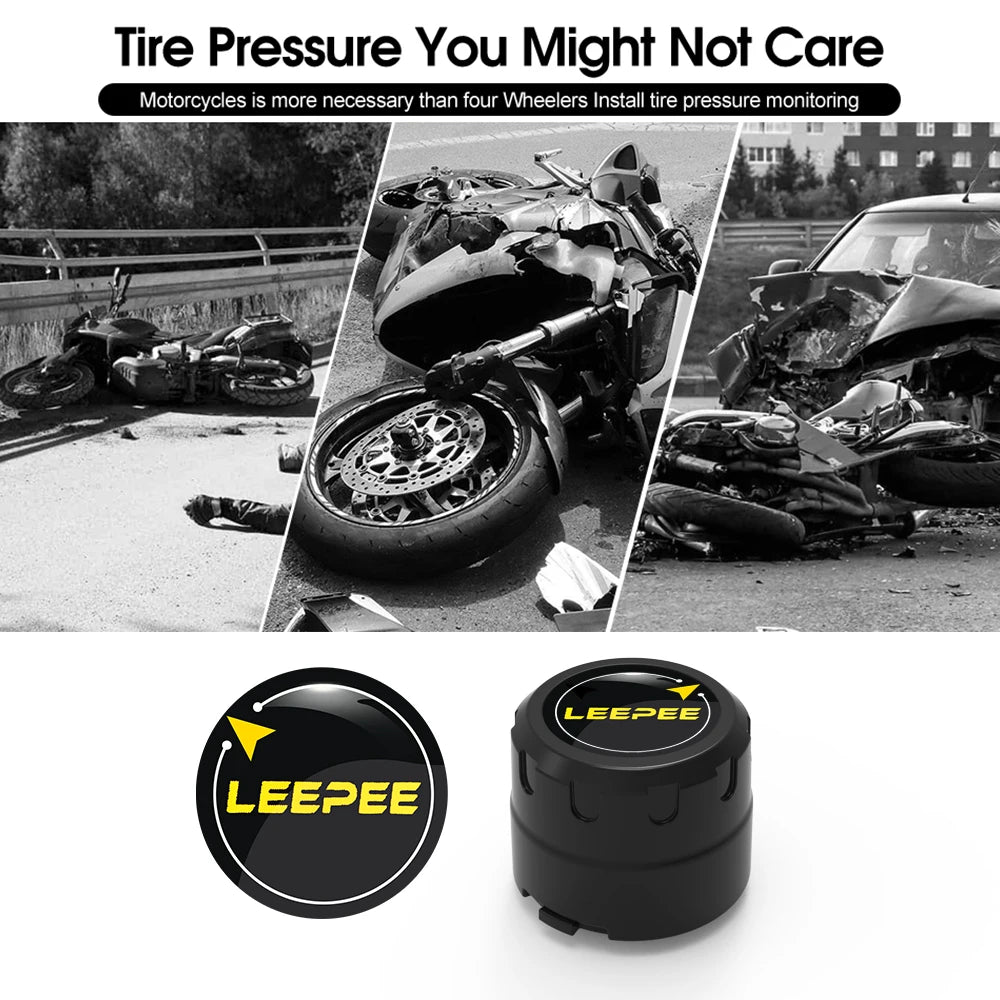 Motorcycle TPMS 2 Sensors Bluetooth 4.0 5.0 Tire Pressure Monitoring System Pit Bike Tyre Tester Diagnostic Set Moto Accessories