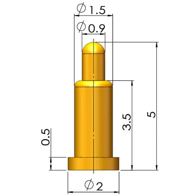 1Pcs Pogo Pin Connector Pogopin Battery Spring Loaded Contact SMD Needle PCB 1.8 2 3 4 5 6 7 8 9 10 12 mm