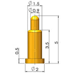 1Pcs Pogo Pin Connector Pogopin Battery Spring Loaded Contact SMD Needle PCB 1.8 2 3 4 5 6 7 8 9 10 12 mm