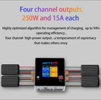 HOTA F6 QUAD-CHANNEL SMART Charger DC1000W 4*15A for Lipo LiIon NiMH Lipo Battery Balance Charger Discharger with USB 45W Type-C