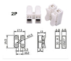 30/50/100pcs CH2 CH3 Mini Electrical Cable Press Fit Connectors 2P 3P Spring Quick Splice Lock Wire Connection Terminal Block