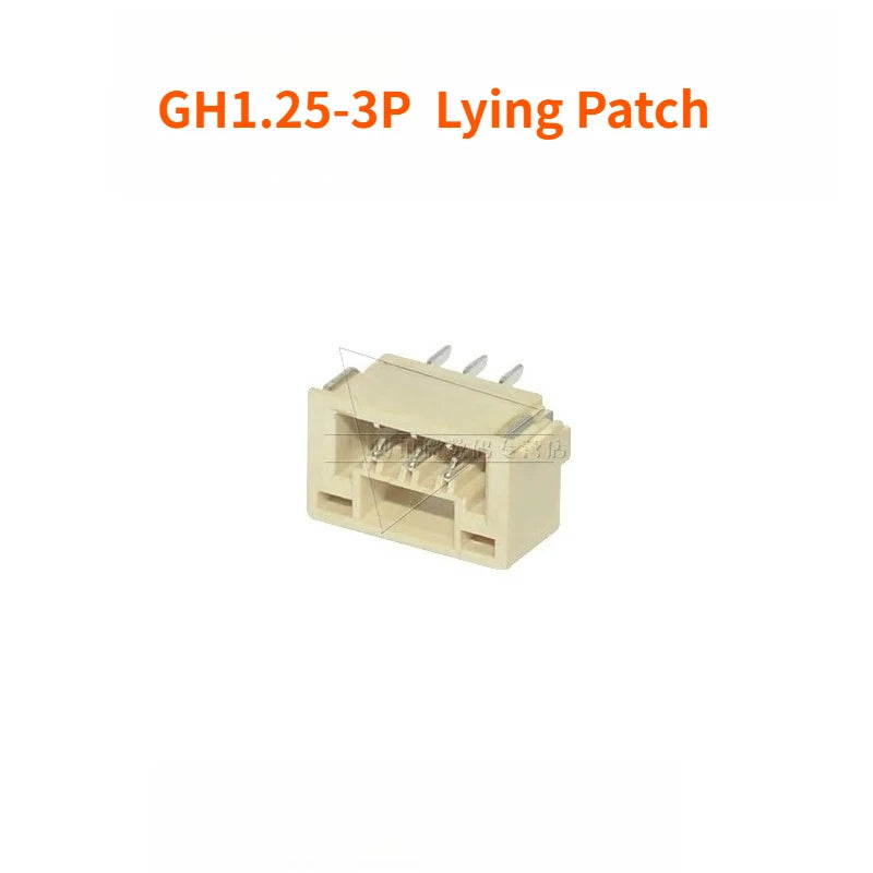 100PCS   GH1.25 Locking Connector with Buckle  2 3 4 5 6 8p Horizontal/vertical Mounting  Rubber Shell  Terminal