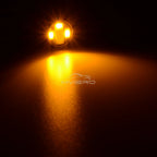 2pcs Car Daytime Running Lights White Yellow Eagle Eye LED 12V 5730 6smd Reversing Parking Tail Bulb Turn Signal Lamp Waterproof
